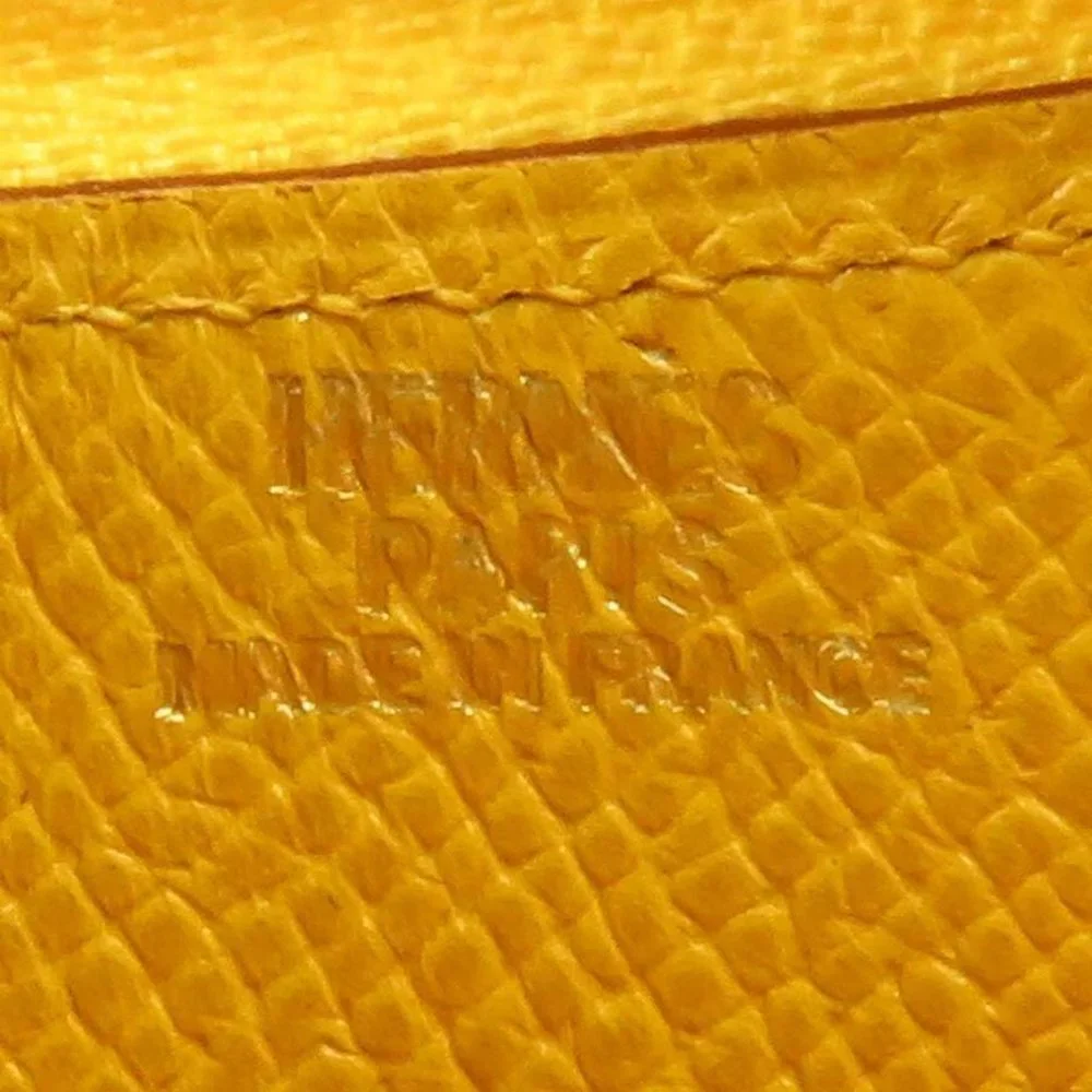 Authentic HERMES Fruit Motif Banana Coin Case Coin Purse Yellow Leather - Picture 6 of 11